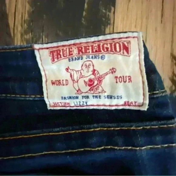 True Religion Lizzy Dark Wash Cropped Jeans Size 26 - Picture 5 of 12